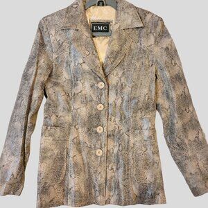 Women's EMC Snakeskin Leather Jacket